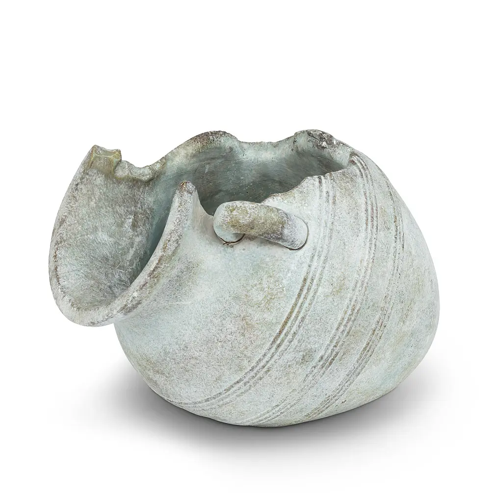 Abbott Collections AB-27-ATHENS-805 6 in. Tipped Urn Planter, Grey