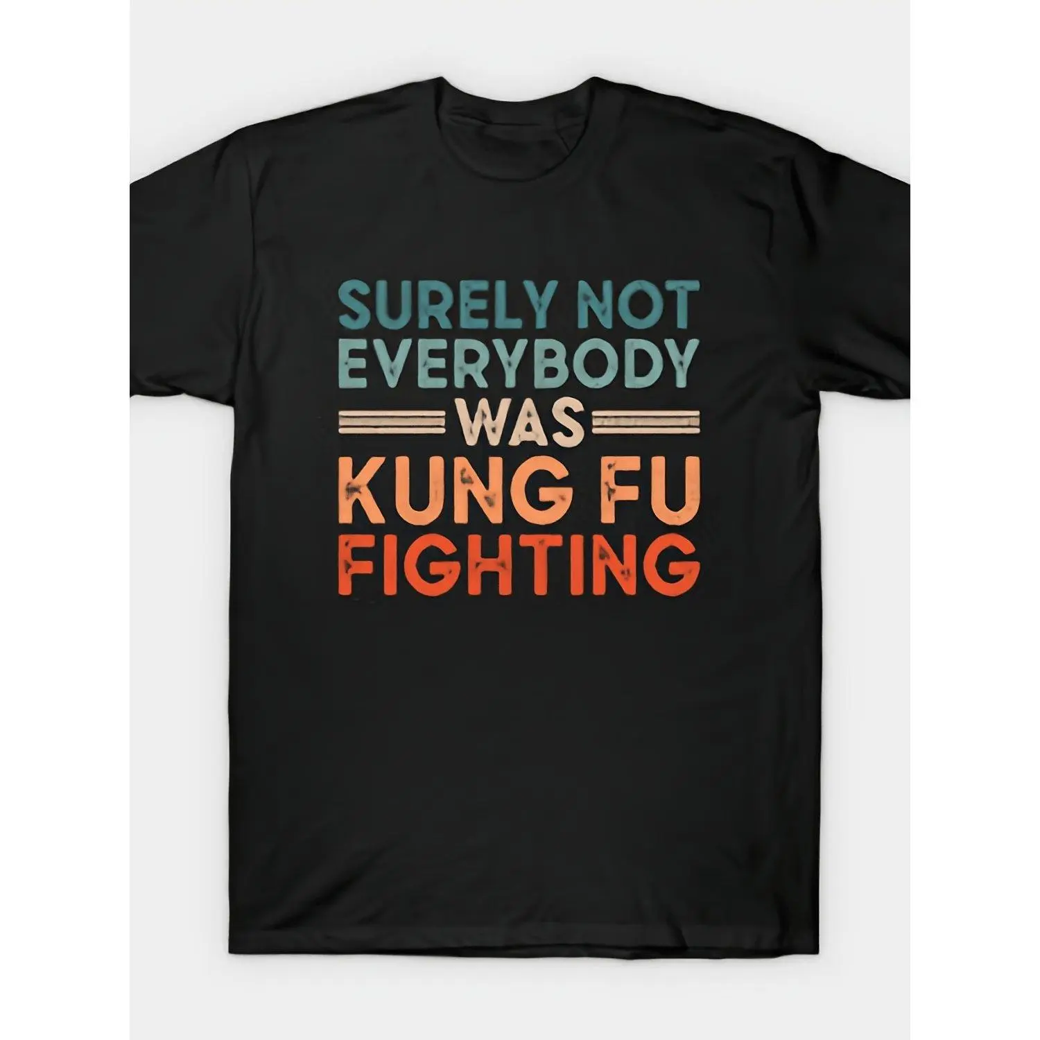 Funny Kung Fu Meme Crew Neck Short Sleeve Training Gym Activities T Shirt Breathable Casual Wear Machine Washable Top