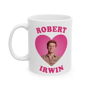 Robert Irwin Mug, Robert Irwin Retro Heart Ceramic Mug, (11oz, 15oz)