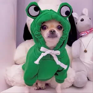 Warm and Cozy Frog Hoodie for Small and Medium Dogs - Perfect for Cold Weather