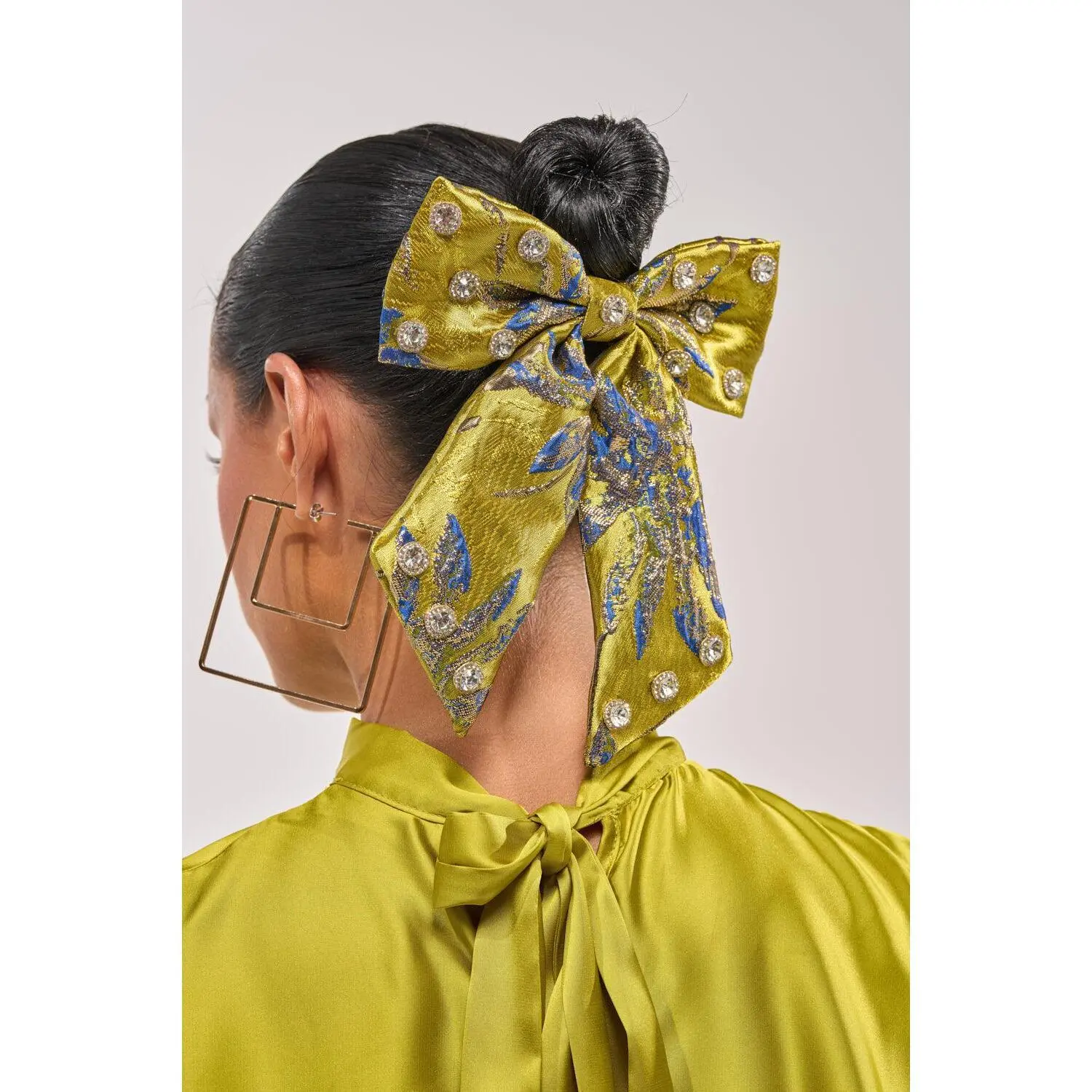 LETS GO EMBELLISHED HAIR BOW