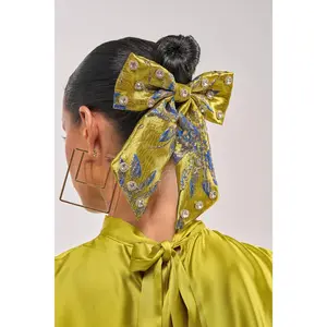 LETS GO EMBELLISHED HAIR BOW