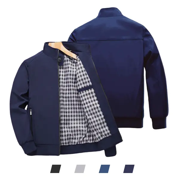 Men's Casual Comfort Solid Color Zipper Jacket - Casual Fashion Jacket, Suitable for Daily Life, Home, Outdoor, Work, and Leisure Occasions.Business Casual Jacket fits