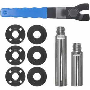 5/8"-11 Angle Extension Shaft Set Connecting Rod with Angle Pin Wrench Lock-Nut Spanner and Flange Nut kit Compatible with etc(3" & 4" & 5.5")