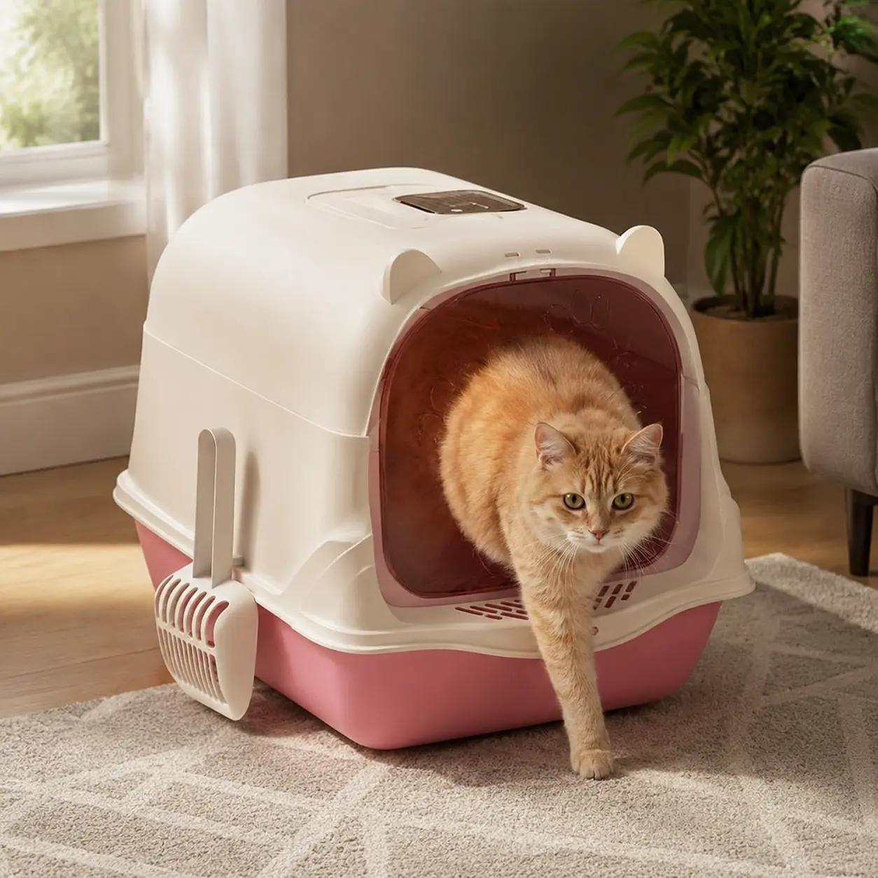 Extra-Large Portable Fully Enclosed Cat Litter Box, Splash-Proof & Anti-Spill, Odor Control — Pet Supplies, Pet Toilet anti-urine leakage high sided litterbox