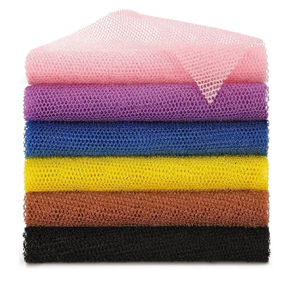 African Sponge Net for Effective Cleaning - Wash Cloth - Deep Cleanse & Exfoliate - 1 Unit - Colors May Vary