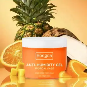 Humidity Resistant Anti-Frizz Hair Gel 8.8 Oz, Haircare, Strong Hold for All Hair Types, Alcohol-Free for Curls Waves and Coils, Frizz Control