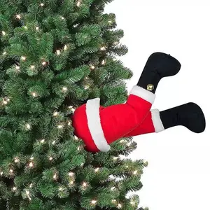 Christmas Tree Decoration Plush Door Decor Santa Elf Legs Christmas Home Hanging Ornament Festive Holiday Decorations