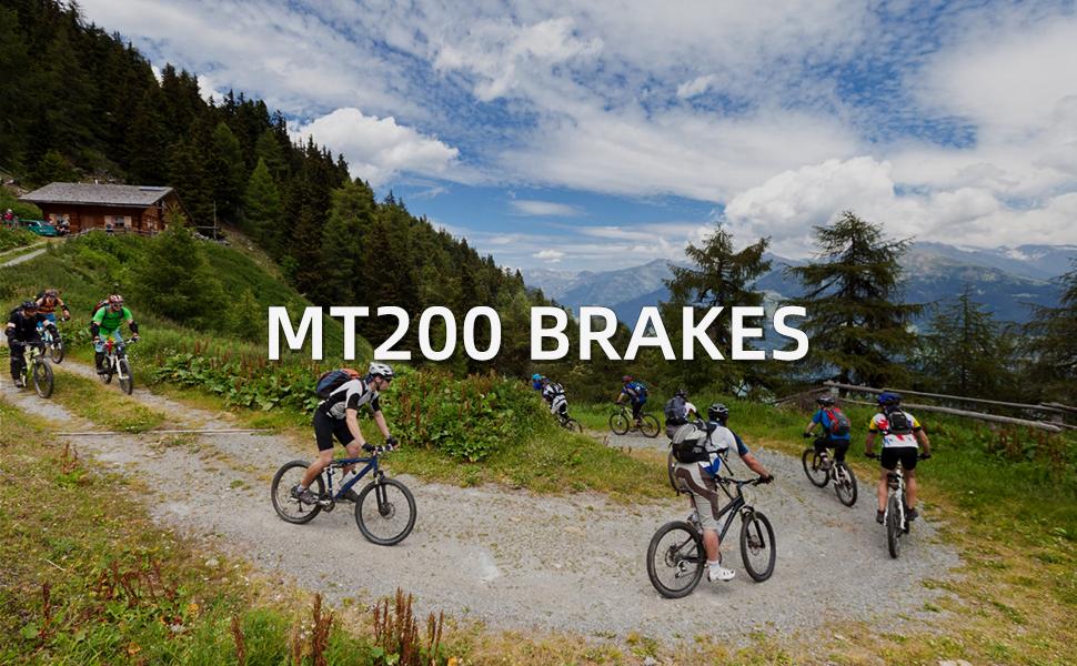 MT200 MTB Hydraulic Disc Brakes Set Left Front 800mm Rear 1550mm MTB Brake