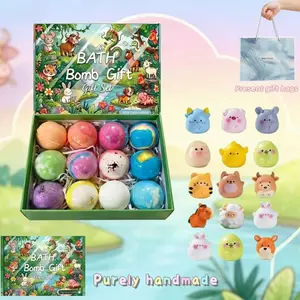 12 surprise animal shaped bath balls, including marine and land animal toys, come with a gift bag to make the game more fun. Fun bath gift box set