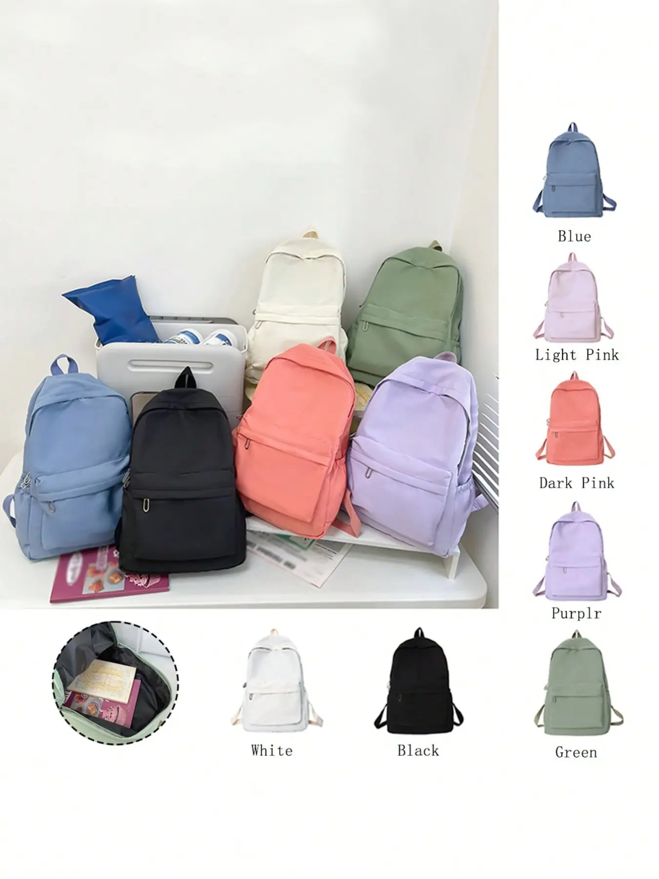 Sweet Girl Lightweight Multifunctional Backpack, Stylish Daypacks, Simple Commuter Bag with Multiple Compartments, Casual Daily Use & Travel Essentials, Backpacks Women
