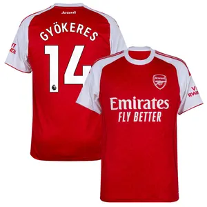 Unisex Soccer/Football Arsenal Club Gyökeres 14 Champions League 2025/26 Home Replica Jersey