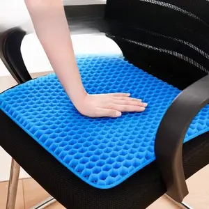 Honeycomb Gel Cushion, Cool & Breathable for Summer, Office Chair Seat Pad, High Elasticity, Waist Support for Long Sitting, Silicone Ice Cooling Mat, Seat Cushions