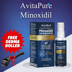 5% Minoxidil Hair Beard Growth Serum for Men - Extra Strength Beard & Hair Care with Biotin & Rosemary Oil Kit- Christmas Holiday Gifts 2024