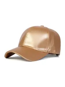 New PU Leather Baseball Cap, High Quality Hat, Windproof Sun Protection Casual Style Hat for Men & Women, Outdoor Sports Accessory, Outdoor Hats