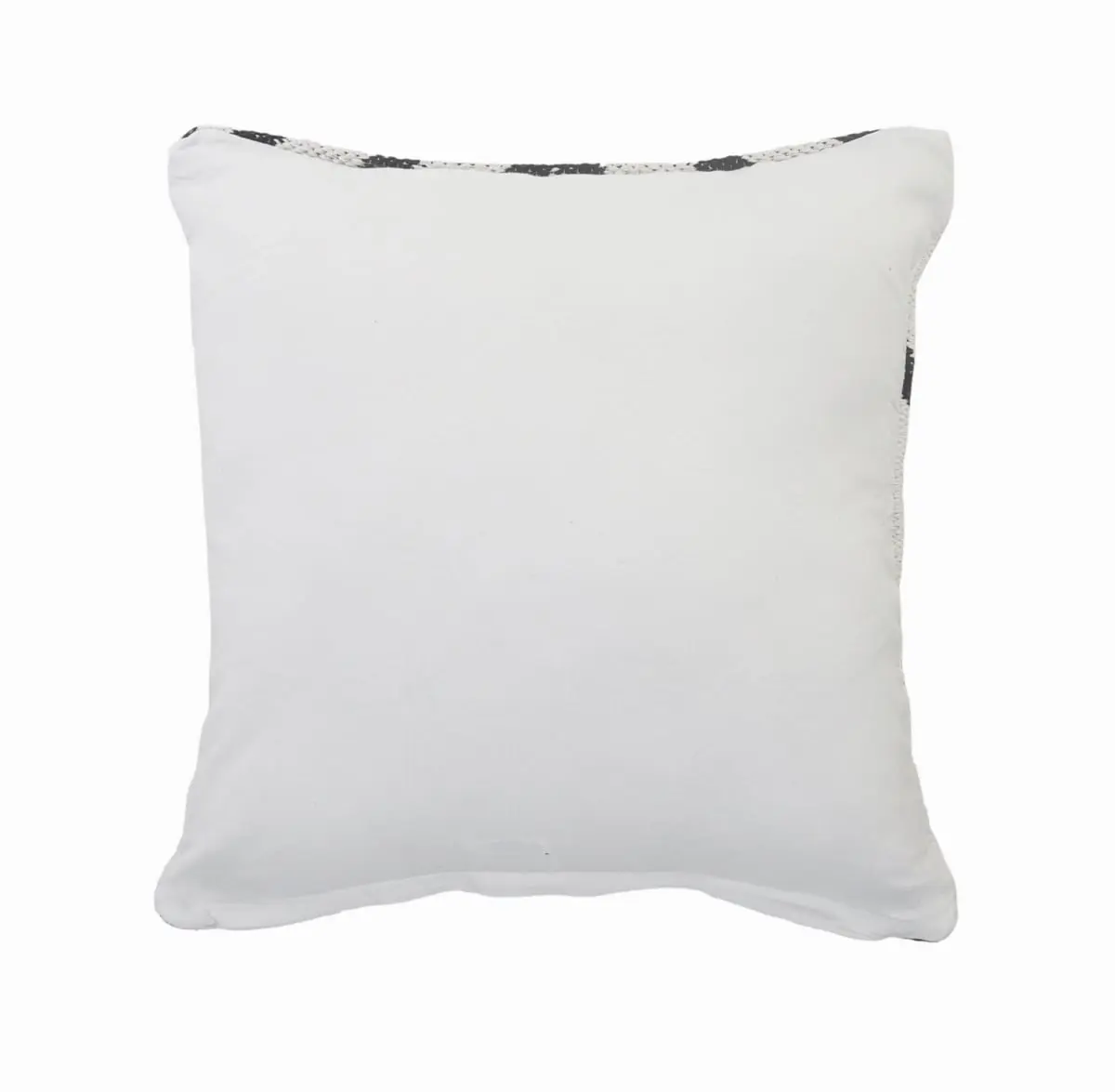 100% Cotton Cushions with 360 Stand - 2-Piece 4x20x20 in. White Abstract Geometric Print Standard Pillows, Modern, Indoor Use, Zipper Closure