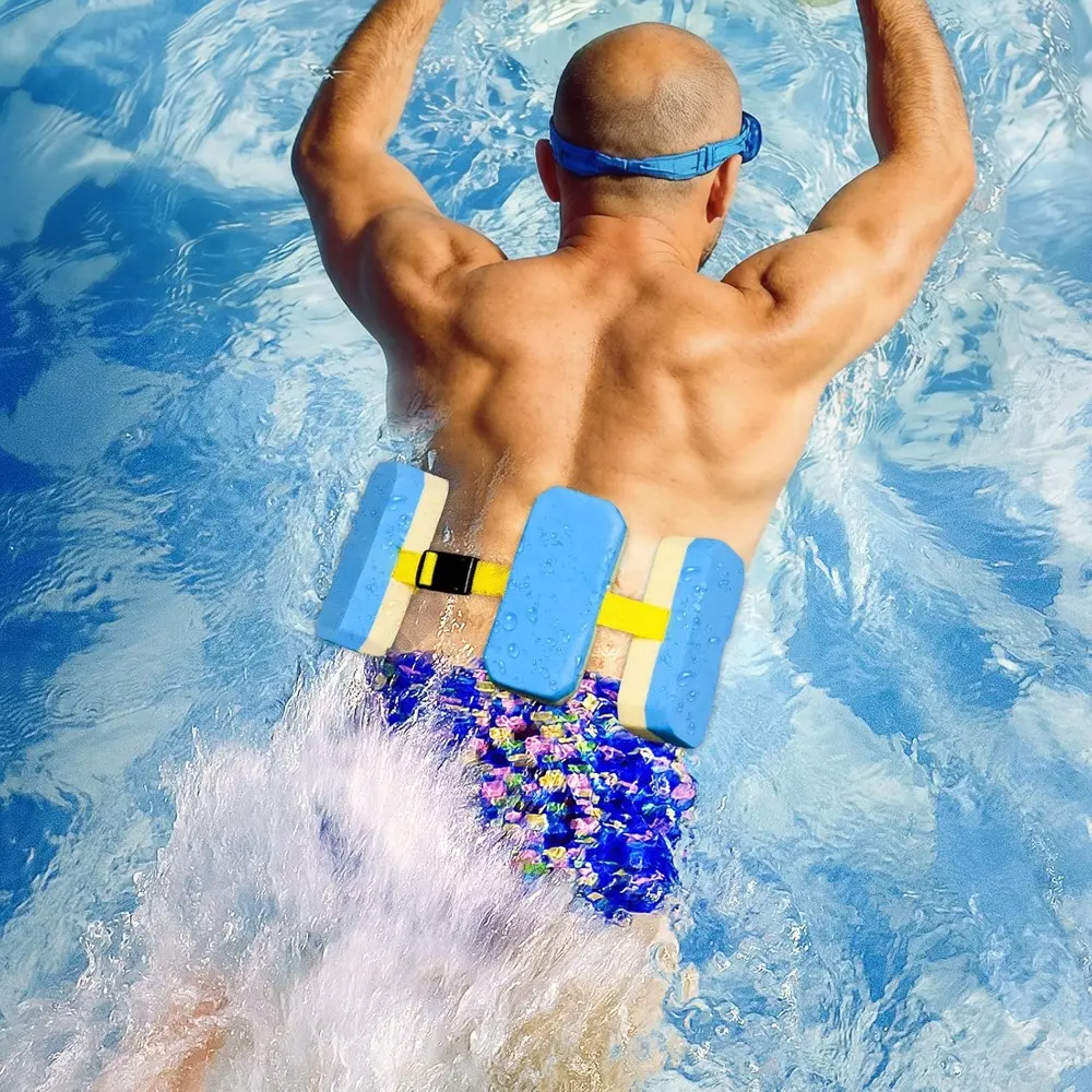 Swim Belt Flotation Belt, Eva Foam Buoyancy Safety Swim Training Belt, Adjustable Strap, Swimming Floatation Board, for Kids, Adults, Beginners, Swimming Aid, Swimming Accessories