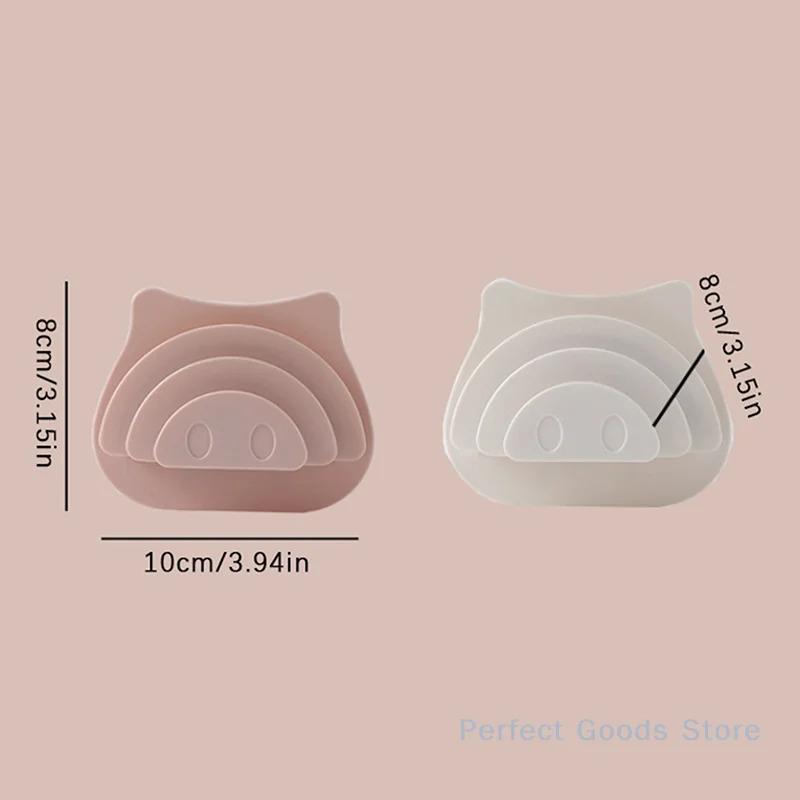 Cute Pig Shaped Wall Hooks Multilayer Self Adhesive Bag Skipping Rope Headphone Data Cable Hook Storage Holder Door Back Hanger