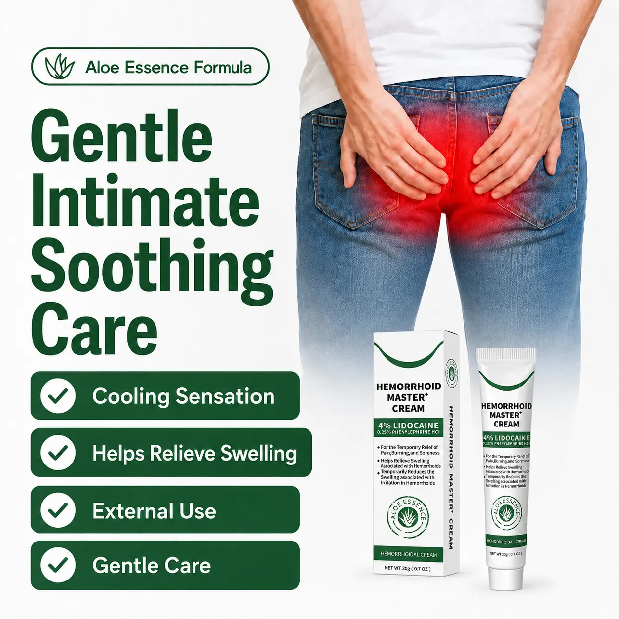 Alveora External Soothing Cream with Aloe Vera Natural gentle formula,specially formulated to deliver calming moisture and mild comfort for delicate skin. It has a soft, soothing texture, is gentle on skin and suitable for daily external moisturizing care