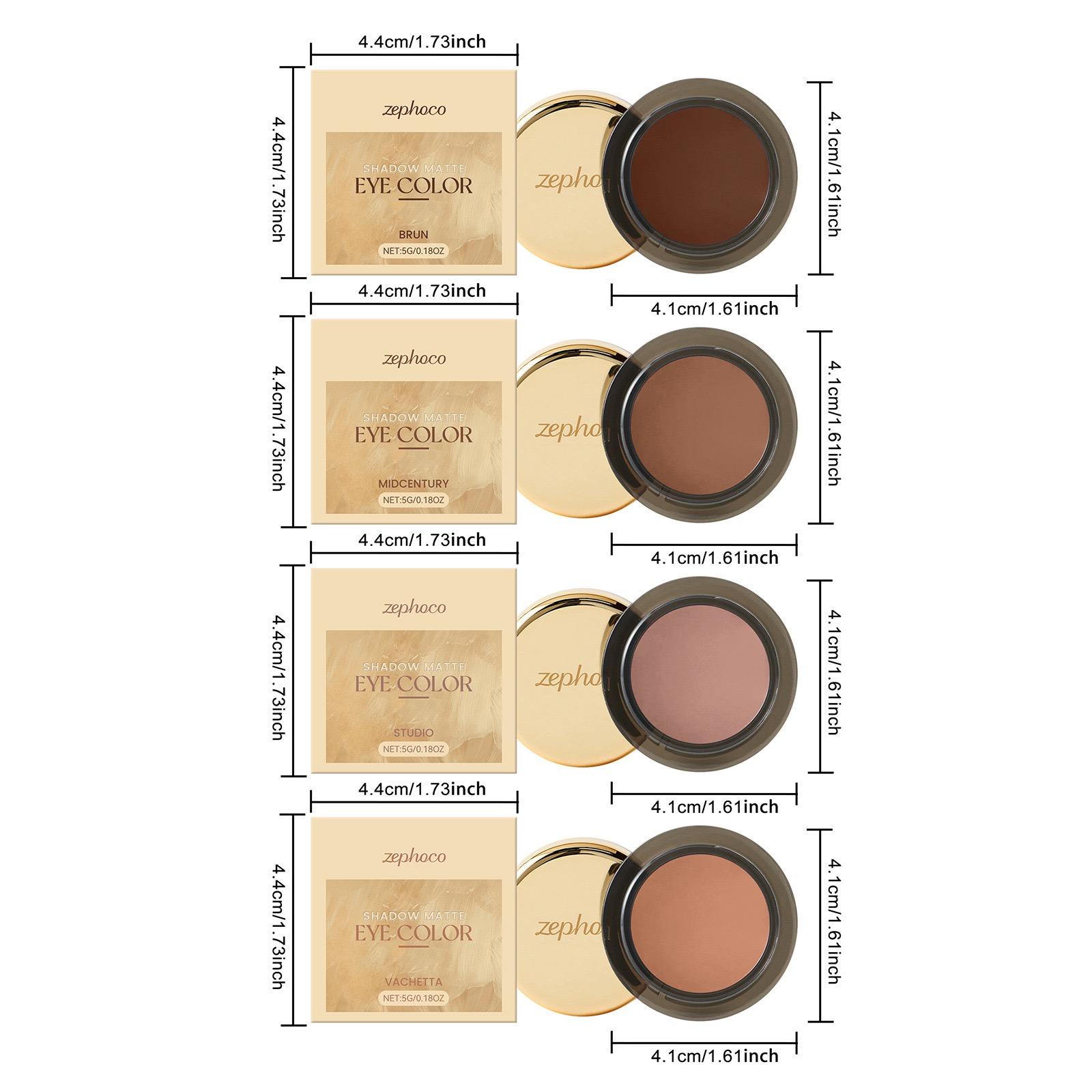 Zephoco matte single eyeshadow — natural color payoff, long-lasting wear, portable for touch-ups