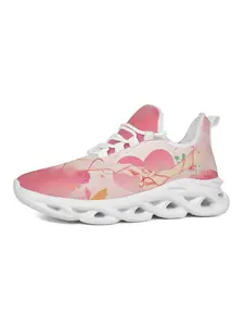 Exclusive Floral Print Sneakers, Graffiti Style, Graphic Print Sneakers, Breathable Mesh Thick Sole, Thick Soled Sneakers, Classic Versatile Colorful Design, Youth Women's Casual Shoes