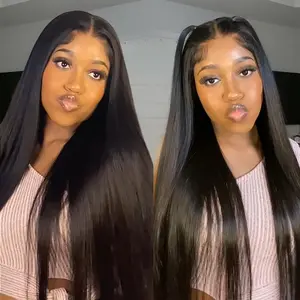 Geeta Hair Wear and Go Glueless Wigs Straight 6x4 Lace Wigs Pre Bleached 100% Human Hair Wigs 180% Density#geetahair#FallFreshness