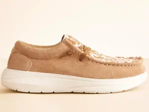 Wendy Comf Luxe Suede Shoe - Tan