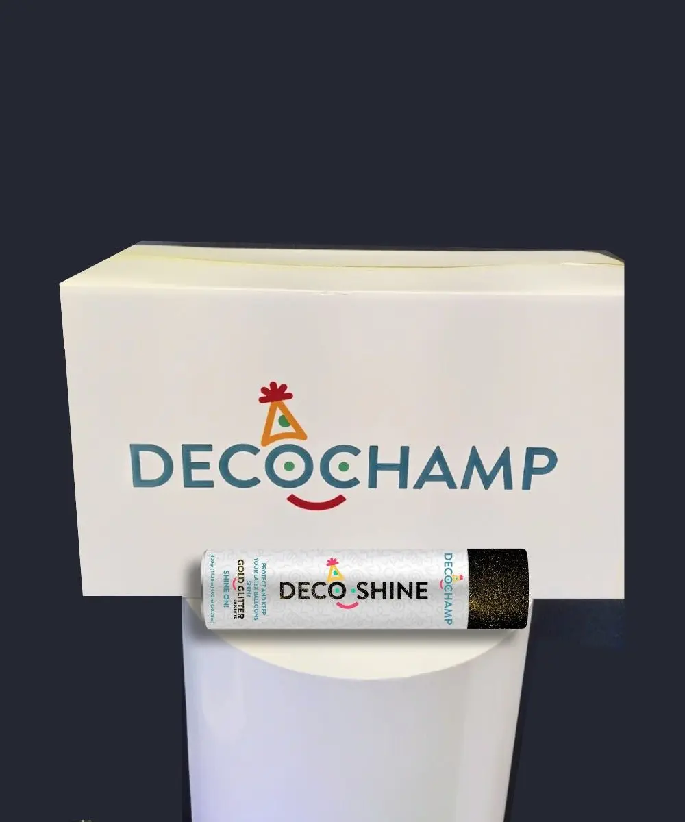 Decoshine Balloon Shine with Gold Glitter, 600ml Party Decorations Box Set (24 Units)