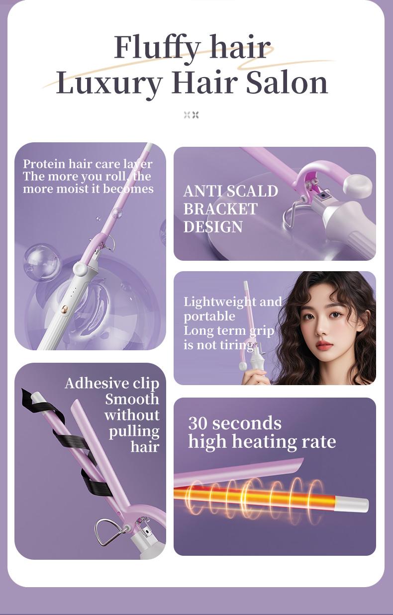 9mm curling iron for wool-like tight curls, mini hair curler, dorm-friendly hair styling tool