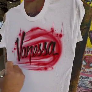 Personalized Airbrush T-Shirt one word airbrush