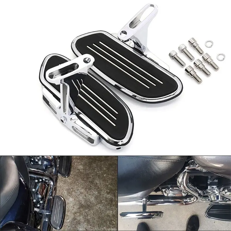 For Harley Road King FLHR 1994-2023 Chrome Passenger Footboard Rear Floorboards Passenger Footboard Floorboard For Harley Touring 1993-2025 Models