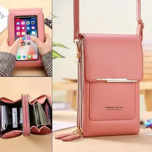 Women's Touch Screen Mobile Phone Messenger Bag 2025 New Fashion Key & Coin Purse, Lightweight Crossbody Bag for Daily Travel Shopping, Portable All-in-One Small Bag
