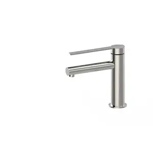 Aquamoon Bali Collection Single Lever Bathroom Vanity Faucet Brushed Nickel Finish