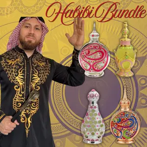 Habibi Bundle | Layl Al Yasmeen + Areej Al Zohour + Ameerat + Abeer Al-Sharq | Pure Concentrated Oil Perfume | Women's Fragrance | 20 Ml | Citrus - Sweet - Fruity - Floral Notes, Edp, Multi-Pack