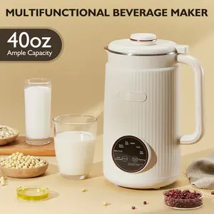 Automatic Nut Milk Maker, 35oz/1000ml Homemade Almond, Oat, Soy, Plant Based Milk and Day Free Beverages, Almond Milk Maker, Wall Breaking Machine, Portable Juice, Temperature Control, Intelligent Touch Control, Self-cleaning, White