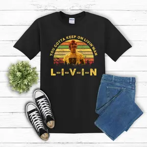 Dazed And Confused Vintage Movie Quote TShirt Featuring David Wooderson Keep On Livin Design Inspired By 1980s Classic Film