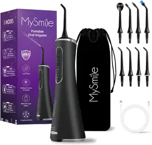 MySmile Cordless Water Flosser (260ml) - 5 Modes & 8 Jet Tips | Portable Oral Care for Braces & Travel MySmile Cordless Water Flosser (260ml) - 5 Modes & 8 Jet Tips | Portable Oral Care for Braces & Travel