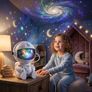 Astronaut Galaxy Star Projector, 8 Modes Remote Control Galaxy Light, 270° Adjustable Timer Night Light, Perfect Party & Gathering Gift for Kids Bedroom Decor