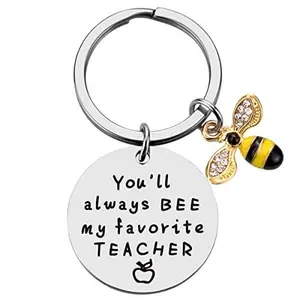 Teacher Appreciation Gifts 'You'll always BEE my favorite TEACHER' Keychain