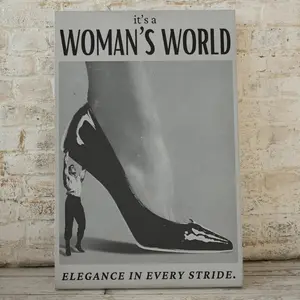 Retro it's a Woman's World poster, Retro Fashion Poster, Feminist Wall Art, Trendy Poster, Gender Equality, Equal Rights, Women Empowerment Decor Ornaments