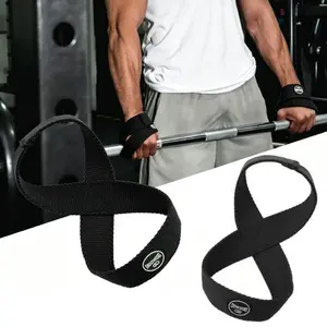 1 Pair Bow Tie Assistance Straps, Non-Slip Durable Weightlifting Grips, Ideal for Deadlifts, Pull-Ups, Rowing, Gym Training Support