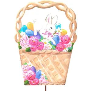 Roses & Bunnies Easter Basket