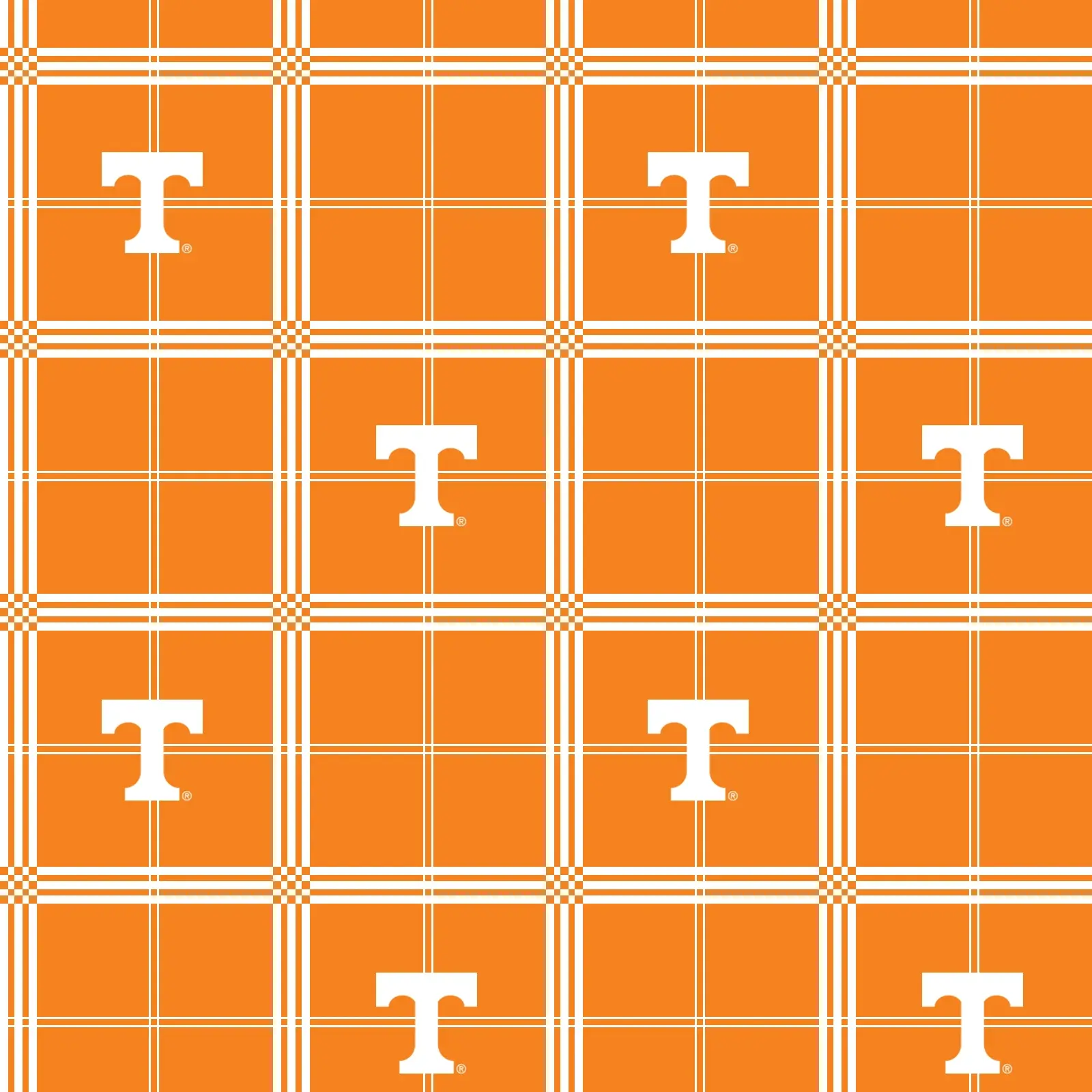 Fabric Sykel Enterprises University of Tennessee Plaid Flannel by the Quarter Yard TEN023