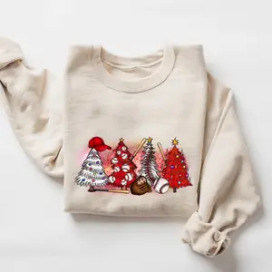 Baseball Christmas Sweatshirt, Xmas Gift for Baseball Lover, Festive Holiday Sweater 3KJ
