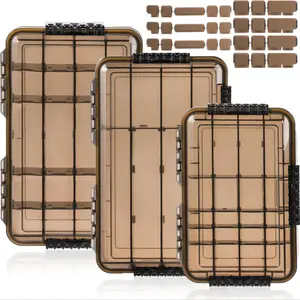 Fishing Tackle Box Sun-Proof and Waterproof 3600 3700 3700D Tray, Thickened Floating Sealed Storage Box with Adjustable Dividers Fishing Tackle Organizer