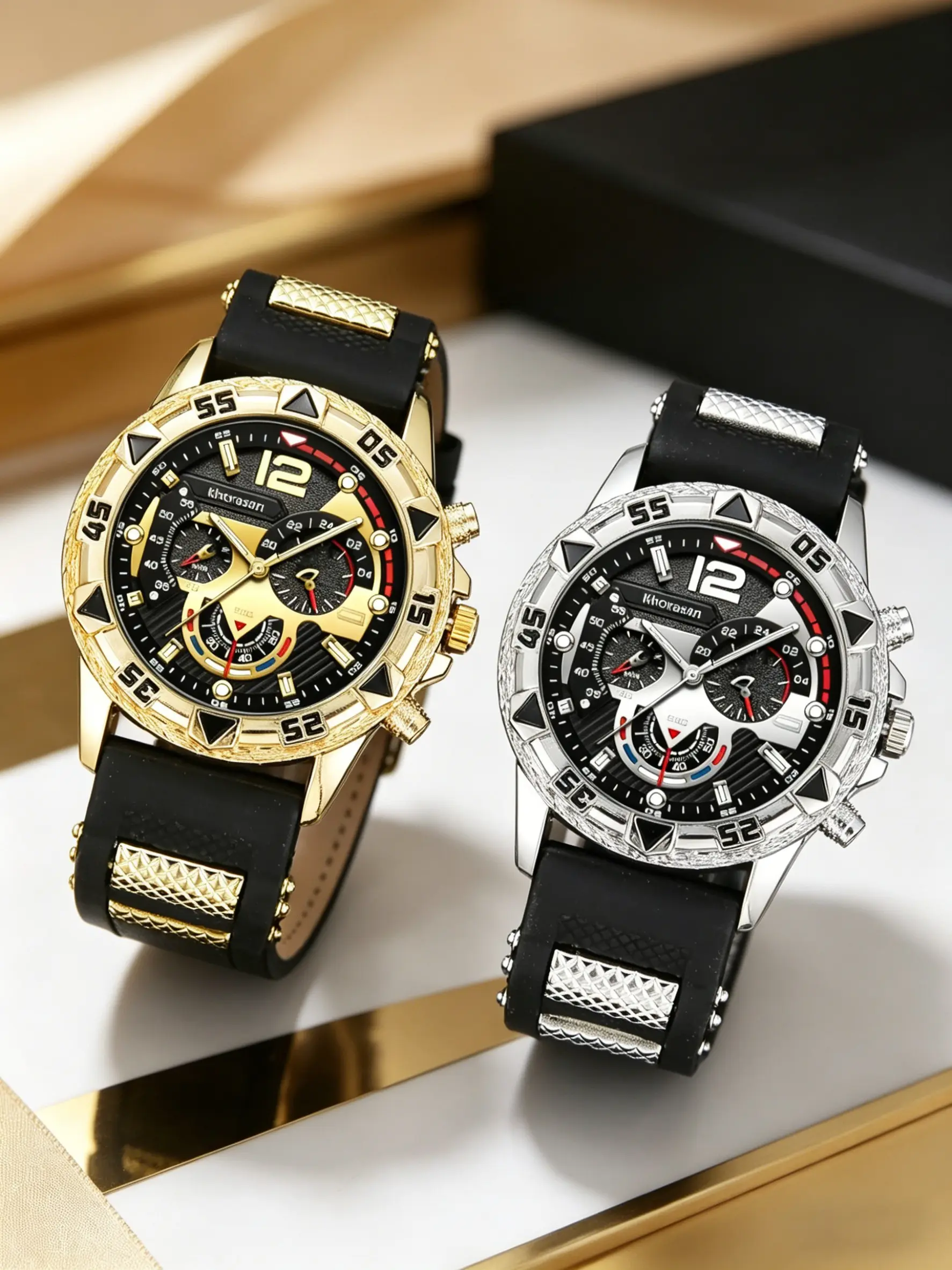 Men's Quartz Watch Set, Fashionable Casual Style, Alloy Case, Analog Quartz Movement, Multiple Colors, Perfect Gift for Thanksgiving, Christmas, Birthday, Fashionable Stylish Watch, Quartz Analog Watches, Analog Wristwatches
