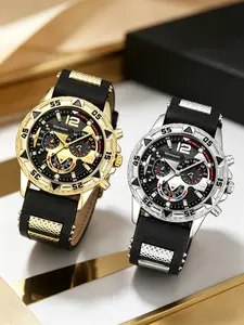 Men's Quartz Watch Set, Fashionable Casual Style, Alloy Case, Multiple Colors, Perfect Gift for Thanksgiving, Christmas, Birthday, Fashionable Stylish Watch, Quartz Analog Watches