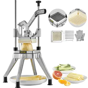 Commercial Heavy Duty Vegetable Chopper & French Fry Cutter, Stainless Steel Food Dicer for Onion, Potato & Kitchen Prep