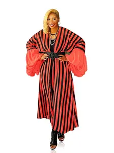 Royalty- Red & Black Fashion Long Duster/Kimono Clothes Fit
