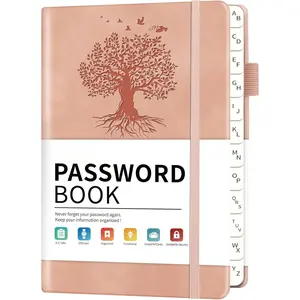 Password Book with Alphabetical Tabs, 4.5"x5.9"Small Pocket Password Keeper Book, 160 Pages/100GSM Hardcover Notebook, Password Organizer for Internet Website Address Login